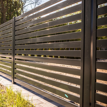 Przęsło palisadowe SOLID 2500mm x 1200mm RAL 7016 ( — zdjęcie 9