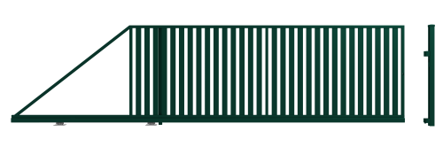 Brama przesuwna 150x400 cm lewa, ogrodzenie Amida — zdjęcie 3