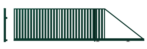 Brama przesuwna 150x400 cm prawa, ogrodzenie Amida — zdjęcie 4
