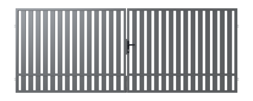 Brama dwuskrzydłowa 150x300 cm z zamkiem, ogrodzenie Amida — zdjęcie 2