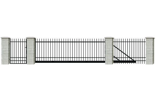 Brama przesuwna 149x500 cm prawa, ogrodzenie Nicea — zdjęcie 2