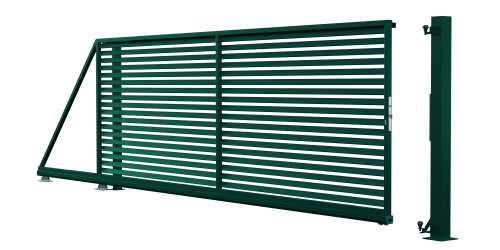 Brama przesuwna 150x400 cm lewa, ogrodzenie Bryza — zdjęcie 4