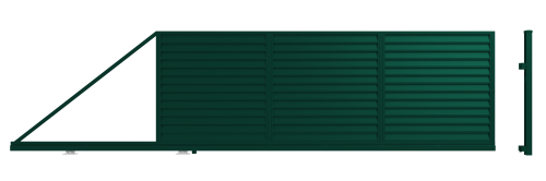 Brama przesuwna 150x500 cm lewa z zamkiem, ogrodzenie Imperial — zdjęcie 4