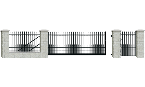 Brama przesuwna 154x500 cm lewa, ogrodzenie York 2 — zdjęcie 6