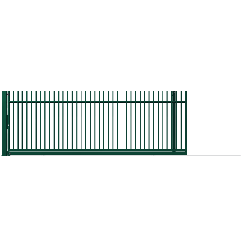 Brama przesuwna bez przeciwwagi 152x400 cm prawa, ogrodzenie Lotos — zdjęcie 4