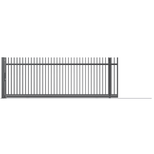 Brama przesuwna bez przeciwwagi 152x400 cm prawa, ogrodzenie Lotos — zdjęcie 3