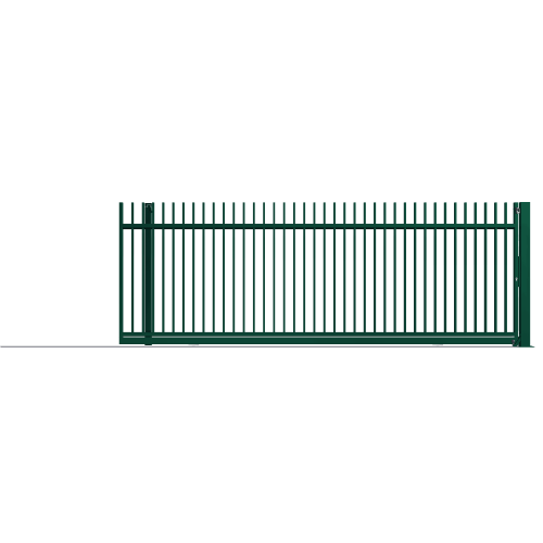 Brama przesuwna bez przeciwwagi 152x500 cm lewa, ogrodzenie Lotos — zdjęcie 4