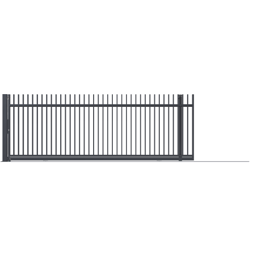 Brama przesuwna bez przeciwwagi 152x500 cm prawa, ogrodzenie Lotos — zdjęcie 2