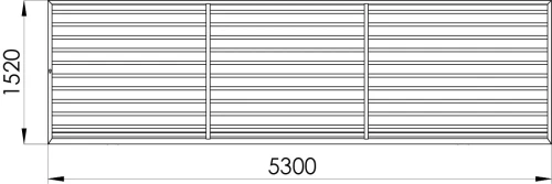 Brama przesuwna bez przeciwwagi lewa 152x500 cm z automatem, ogrodzenie Szafir — zdjęcie 2