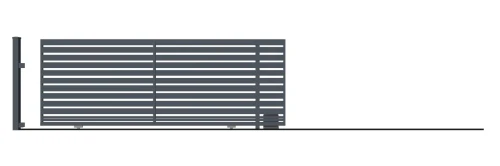 Brama przesuwna bez przeciwwagi lewa 152x500 cm z automatem, ogrodzenie Szafir — zdjęcie 3