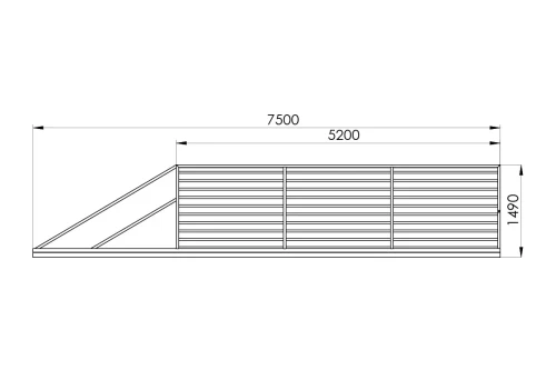 Brama przesuwna lewa 149x500 cm, ogrodzenie Szafir XL — zdjęcie 2