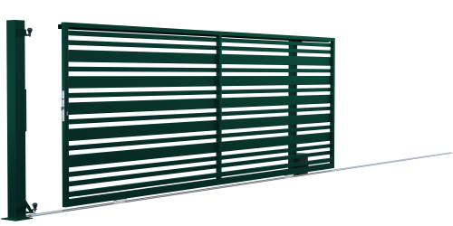 Brama przesuwna prawa bez przeciwwagi 152x400 cm, ogrodzenie Juga — zdjęcie 4