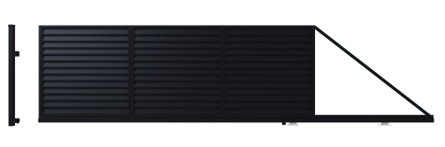 Brama przesuwna 150x400 cm prawa z zamkiem, ogrodzenie Imperial — zdjęcie 3