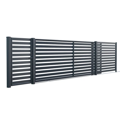 Brama przesuwna bez przeciwwagi 152x400 cm prawa, ogrodzenie Szafir M — zdjęcie 4