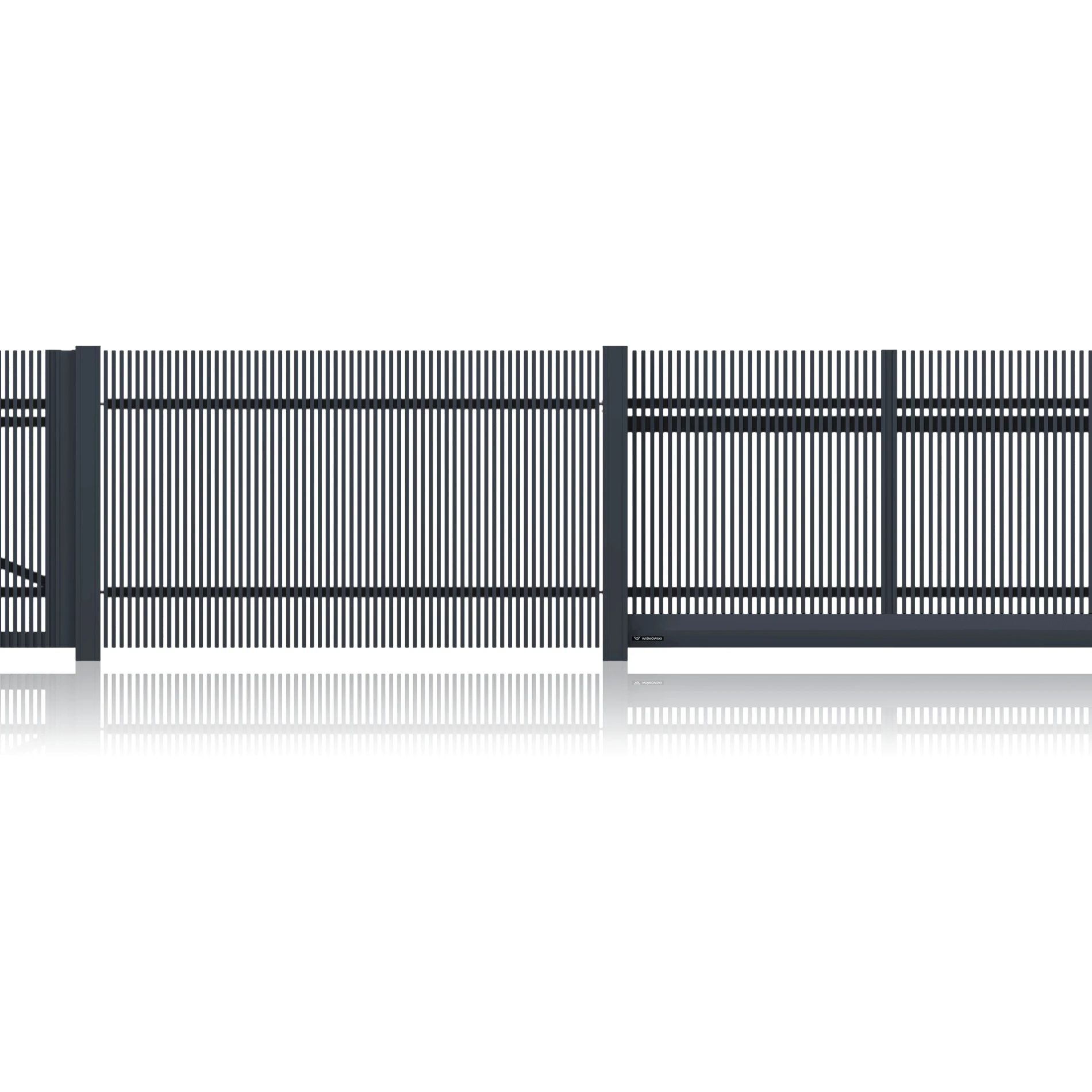 Brama aluminiowa dwuskrzydłowa CLASSIC AW.AL.00 — zdjęcie 2