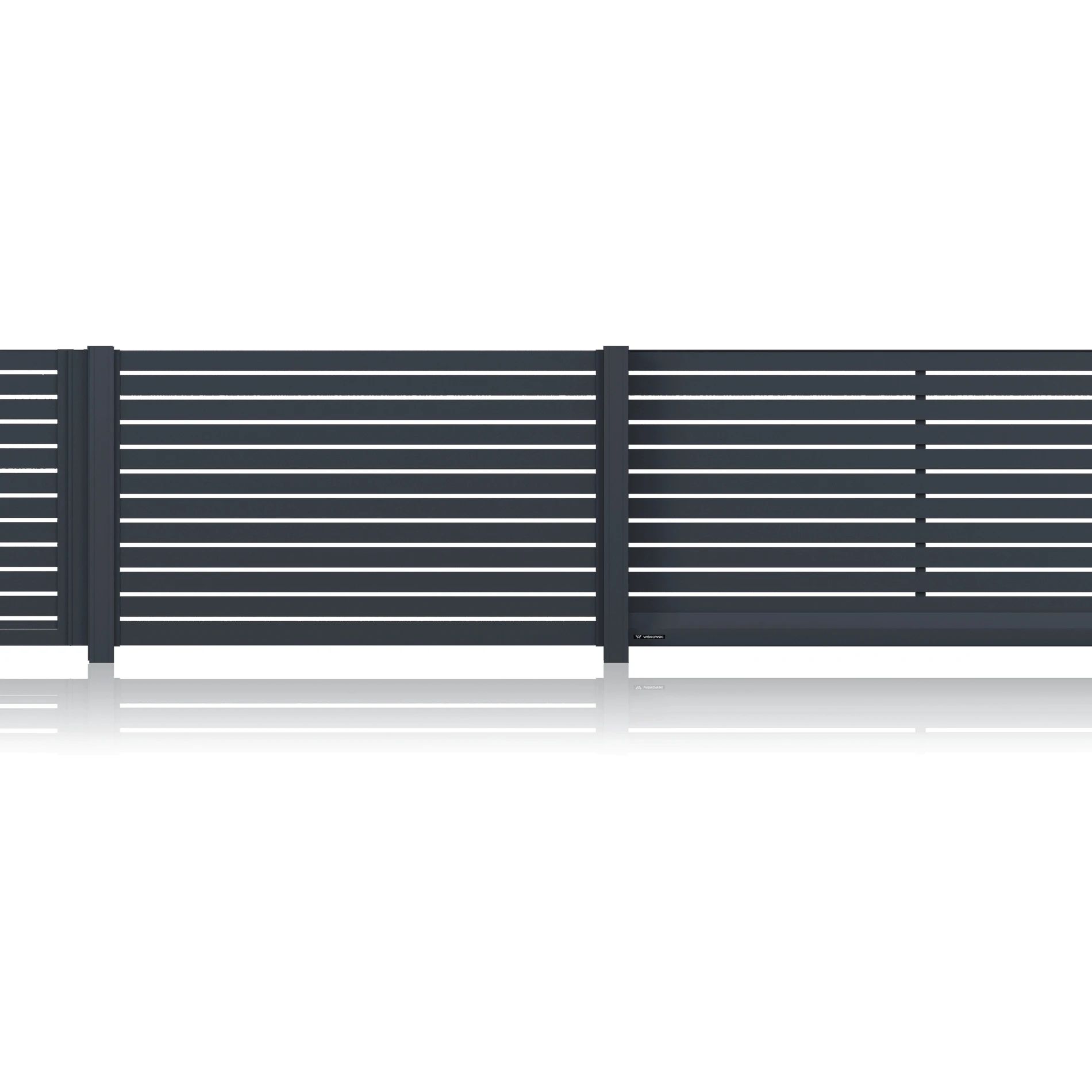 Brama aluminiowa dwuskrzydłowa MODERN AW.AL.101 — zdjęcie 2