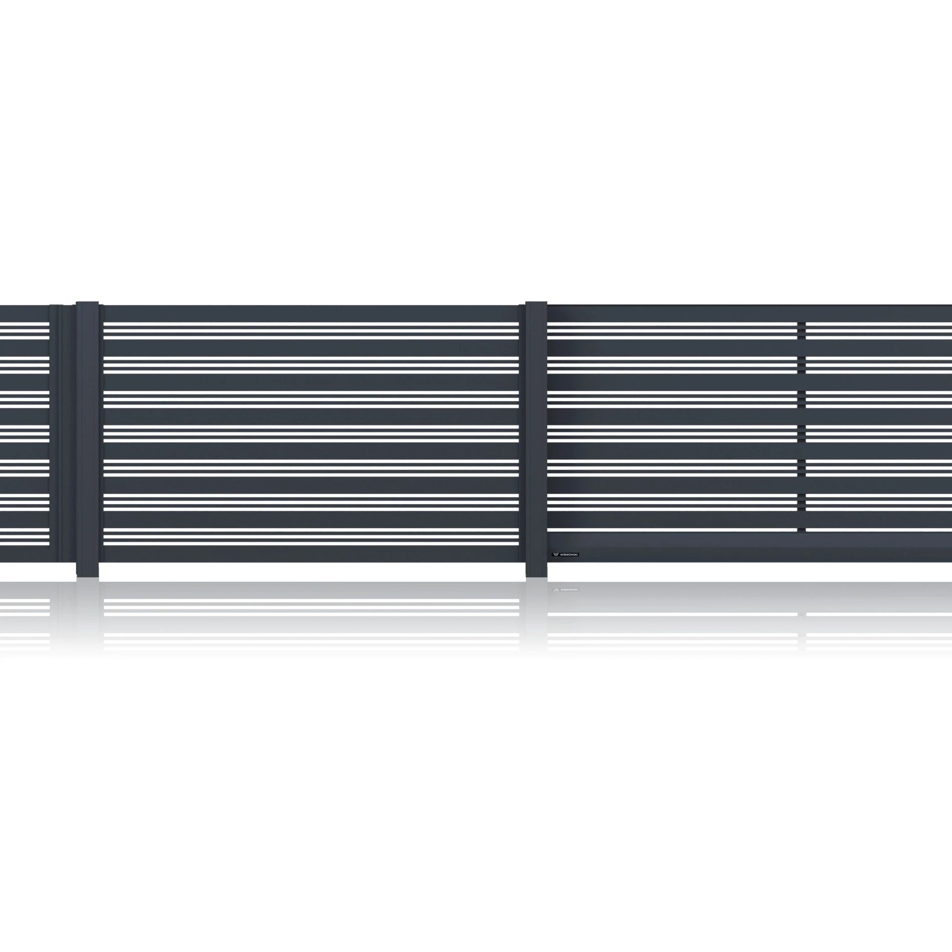 Brama aluminiowa przesuwna MODERN AW.AL.103 — zdjęcie 2