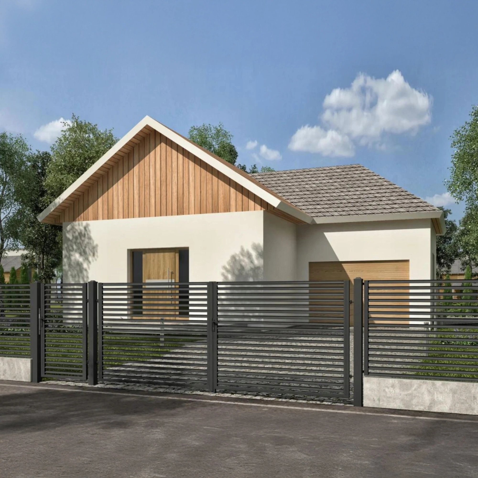 Furtka HORIS 980x1500 RAL 7024 (szary grafitowy) — zdjęcie 3