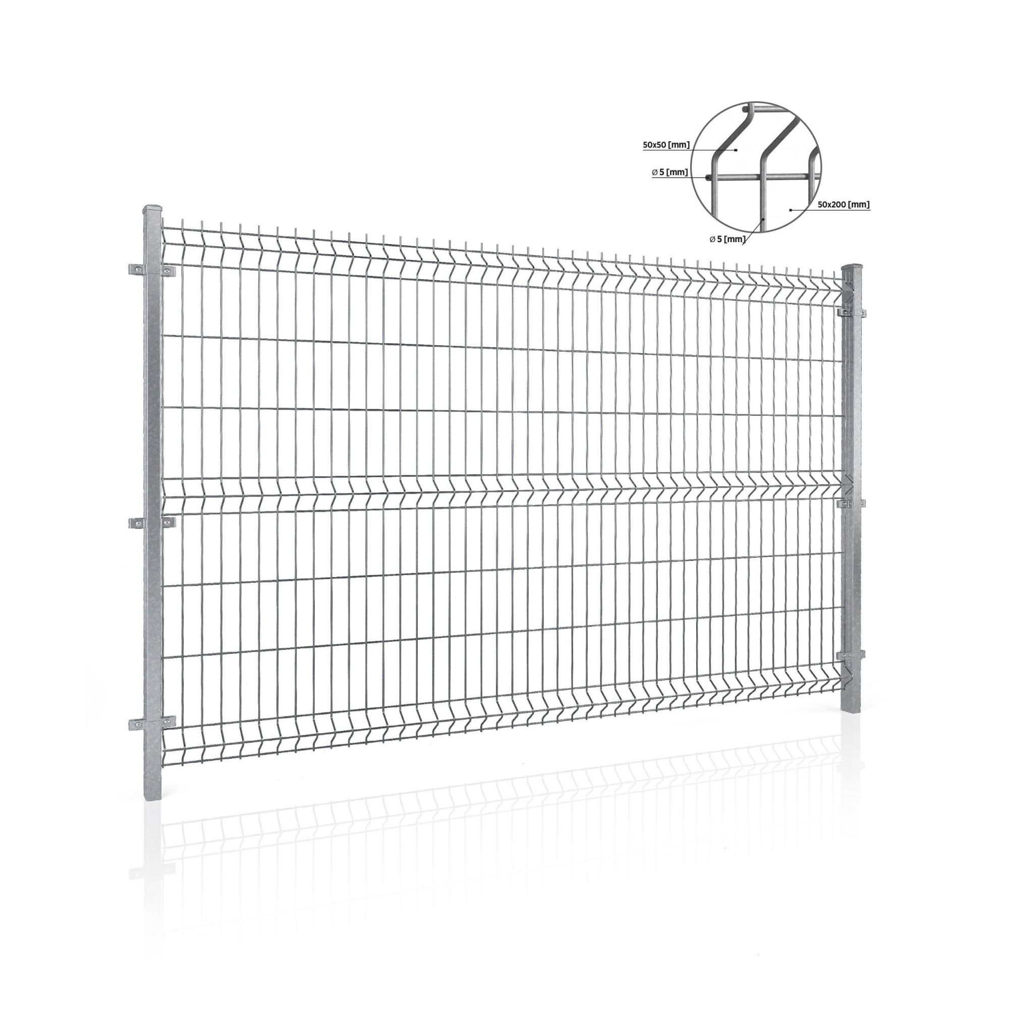 Panel ogrodzeniowy VEGA B 3D. Oczko 50x200 — zdjęcie 11