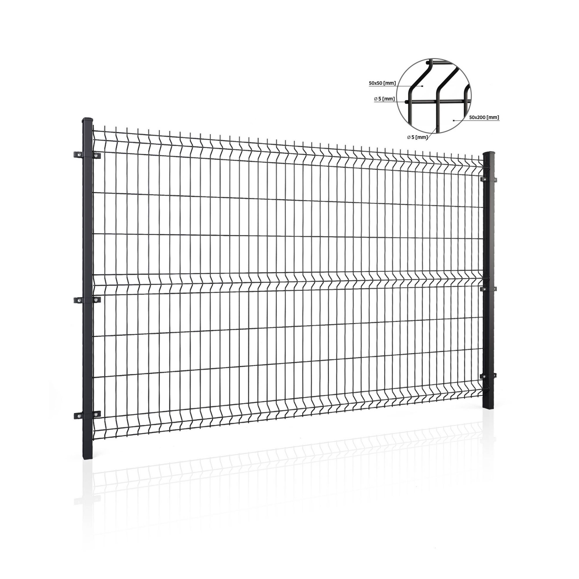 Panel ogrodzeniowy VEGA B 3D. Oczko 50x200. Paleta 50 szt — zdjęcie 10