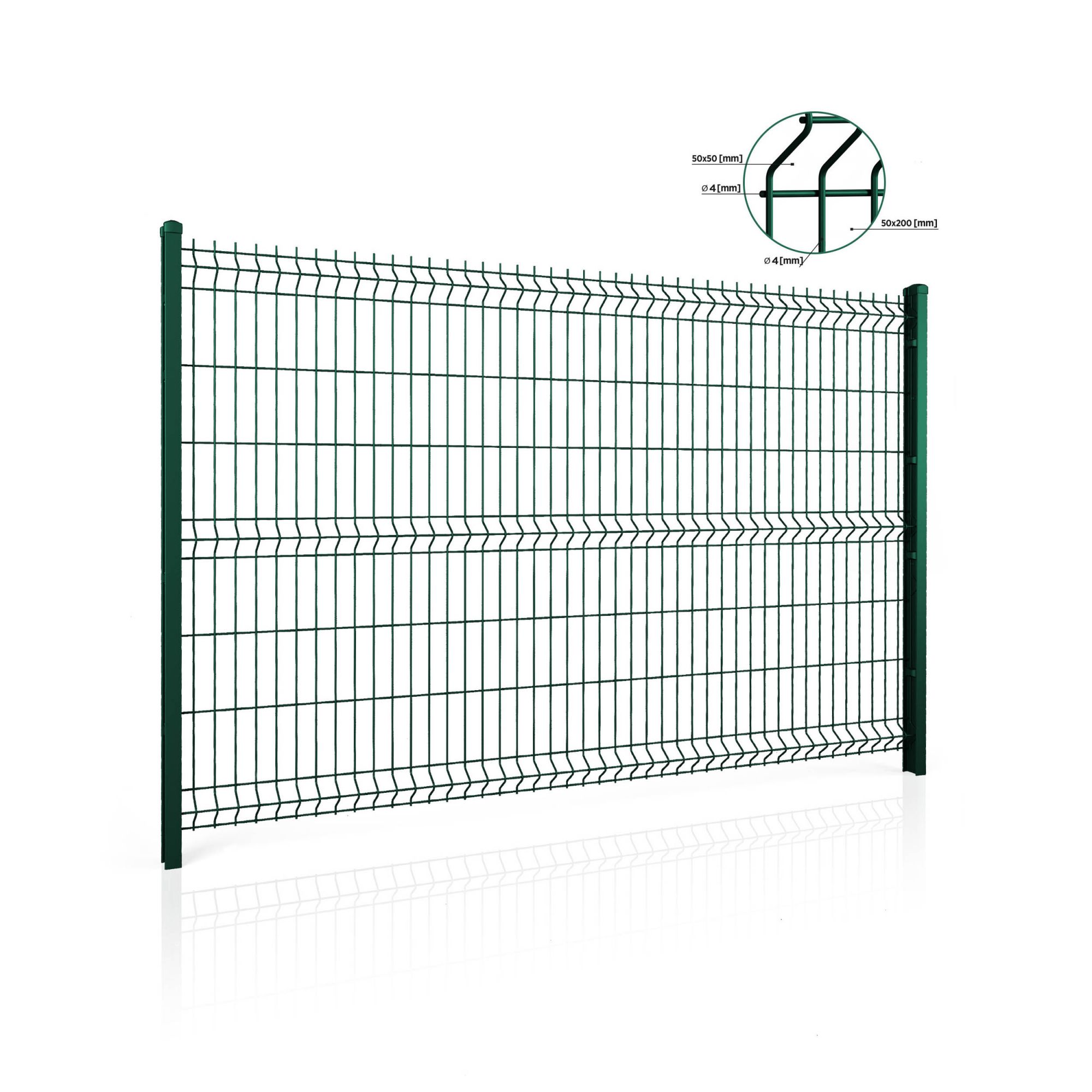 Panel ogrodzeniowy VEGA B Light 3D. Oczko 50x200 — zdjęcie 4