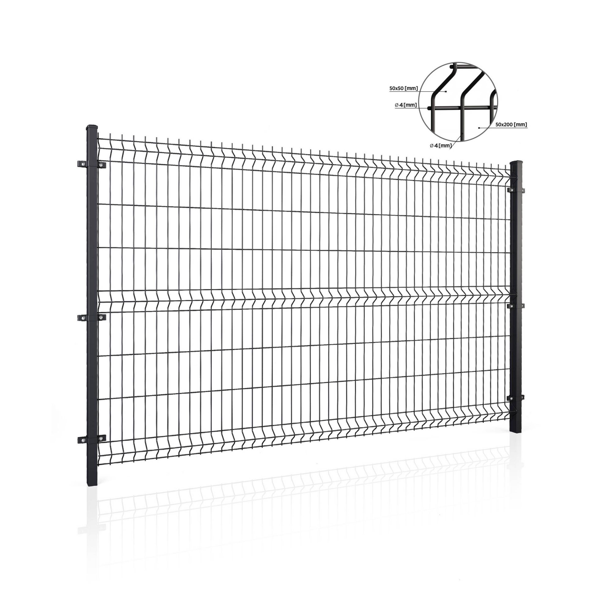 Panel ogrodzeniowy VEGA B Light 3D. Oczko 50x200 — zdjęcie 11