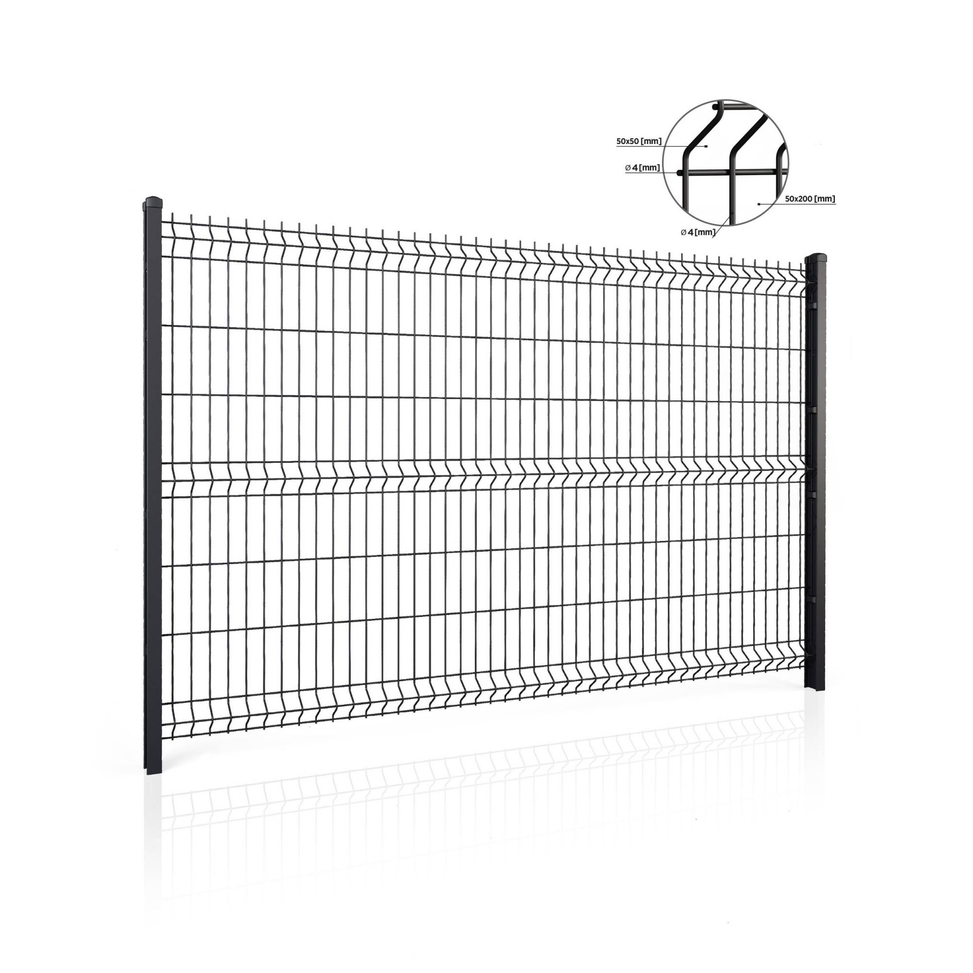 Panel ogrodzeniowy VEGA B Light 3D. Oczko 50x200. Paleta 50 szt — zdjęcie 3