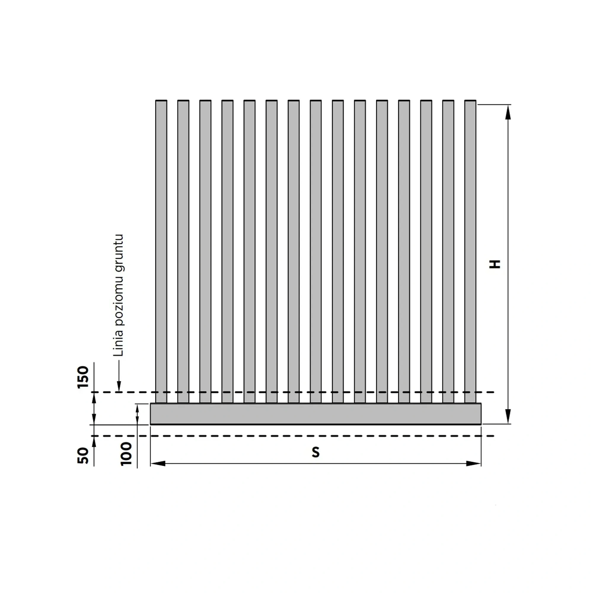 Przęsło palisadowe aluminiowe INFINITY AW.AL.141 — zdjęcie 10